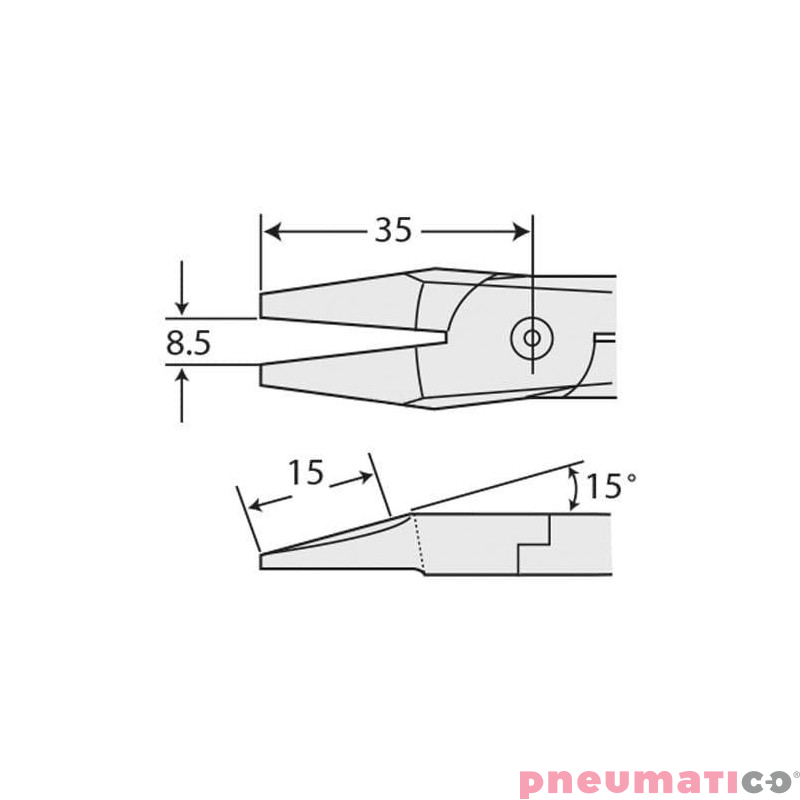 Ostrze do szczypiec pneumatycznych NILE F55 Ostrze do szczypiec pneumatycznych NILE F55