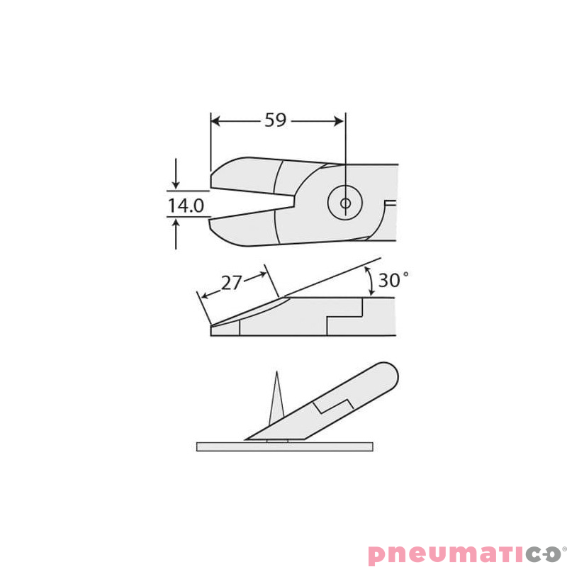 Ostrze do szczypiec pneumatycznych NILE FD9P Ostrze do szczypiec pneumatycznych NILE FD9P