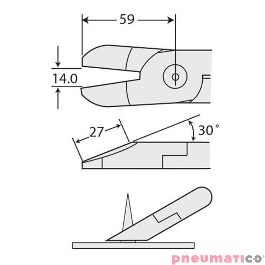 Ostrze do szczypiec pneumatycznych NILE FD9P Ostrze do szczypiec pneumatycznych NILE FD9P