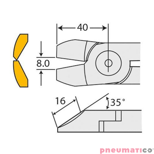 Ostrze do szczypiec pneumatycznych NILE P120
