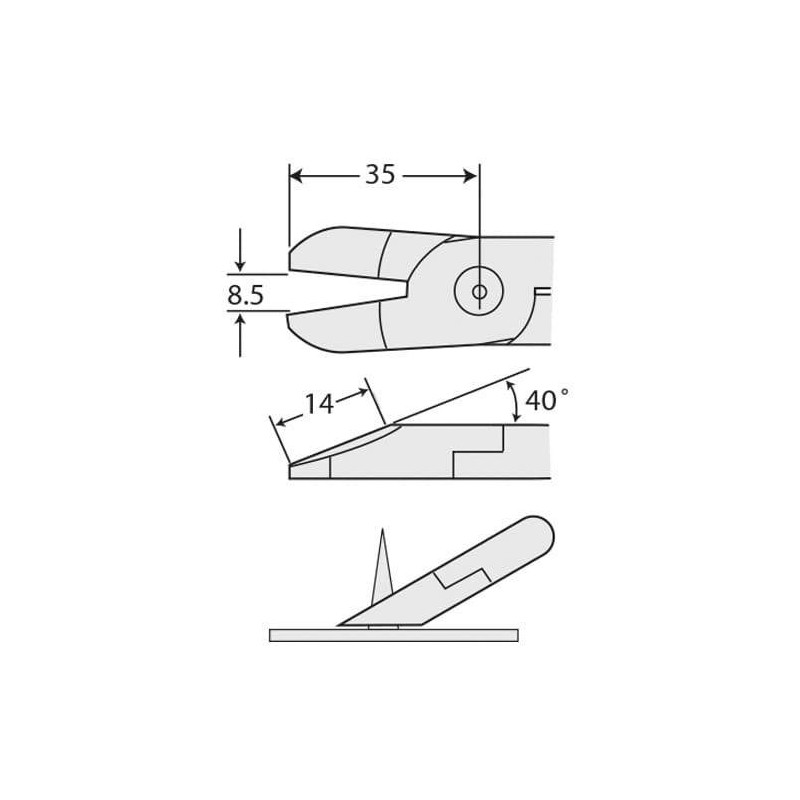 Ostrze do szczypiec pneumatycznych NILE FD5 Ostrze do szczypiec pneumatycznych NILE FD5