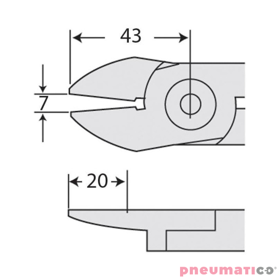 Ostrze do szczypiec pneumatycznych NILE S7PS