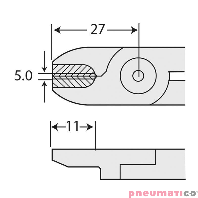 Ostrze do szczypiec pneumatycznych NILE Z4S Ostrze do szczypiec pneumatycznych NILE Z4S