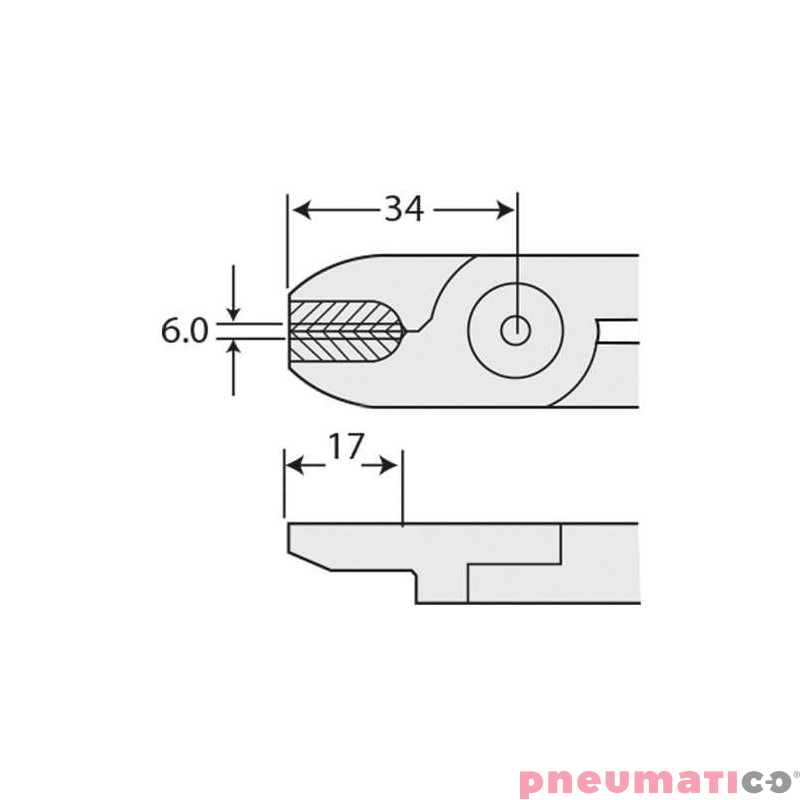 Ostrze do szczypiec pneumatycznych NILE Z6S Ostrze do szczypiec pneumatycznych NILE Z6S