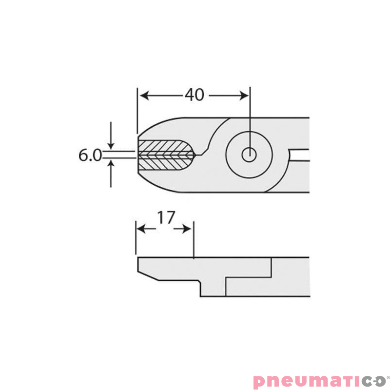 Ostrze do szczypiec pneumatycznych NILE Z8PS Ostrze do szczypiec pneumatycznych NILE Z8PS