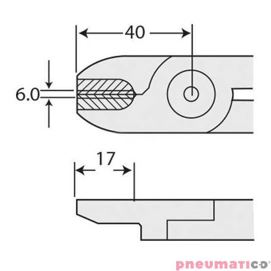 Ostrze do szczypiec pneumatycznych NILE Z8PS Ostrze do szczypiec pneumatycznych NILE Z8PS