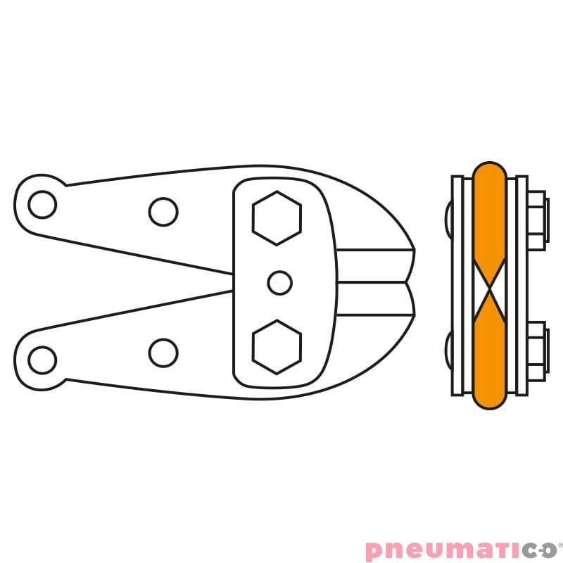 Szczypce pneumatyczne H.K. Porter 9190C Szczypce pneumatyczne H.K. Porter 9190C