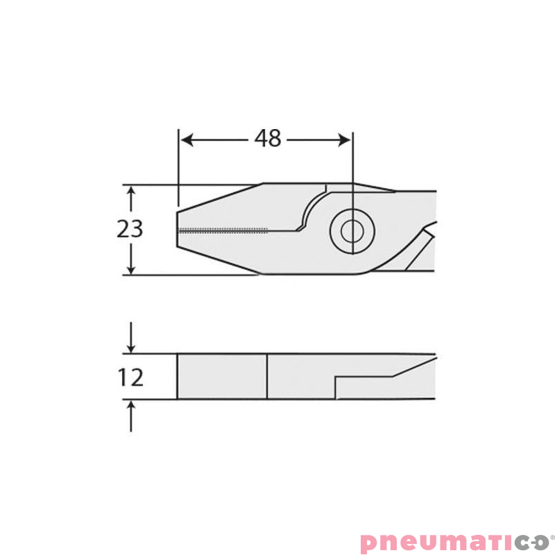 Szczypce zaciskowe, kombinerki do szczypiec pneumatycznych NILE Y6