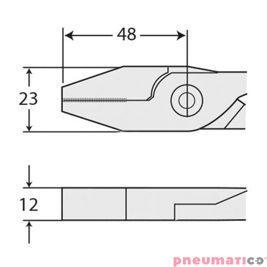 Szczypce zaciskowe, kombinerki do szczypiec pneumatycznych NILE Y6
