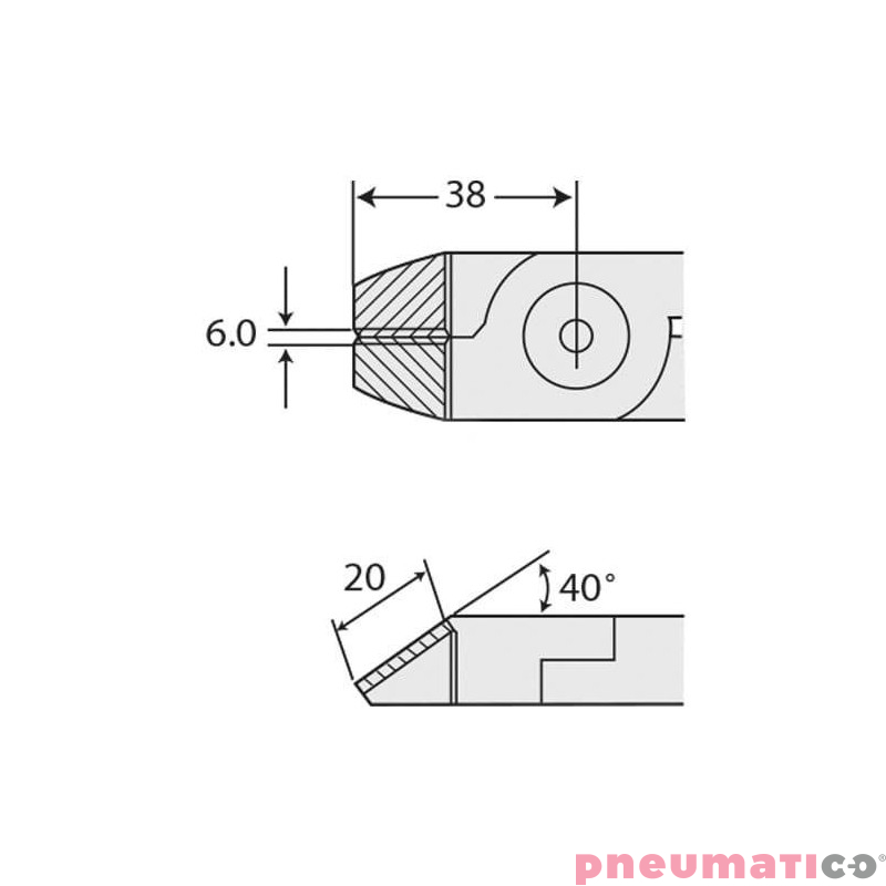 Ostrze do szczypiec pneumatycznych NILE Z8P Ostrze do szczypiec pneumatycznych NILE Z8P