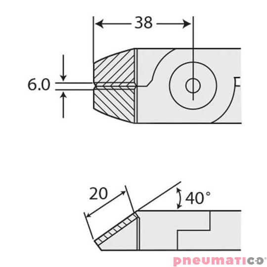 Ostrze do szczypiec pneumatycznych NILE Z8P Ostrze do szczypiec pneumatycznych NILE Z8P