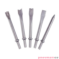Kpl. 5szt. grot&oacute;w do młotka pneumatycznego uchwyt 6-kt. JAZ-3945