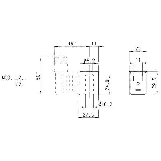 CAMOZZI G7H CEWKA 12VDC-24VAC CAMOZZI G7H CEWKA 12VDC-24VAC