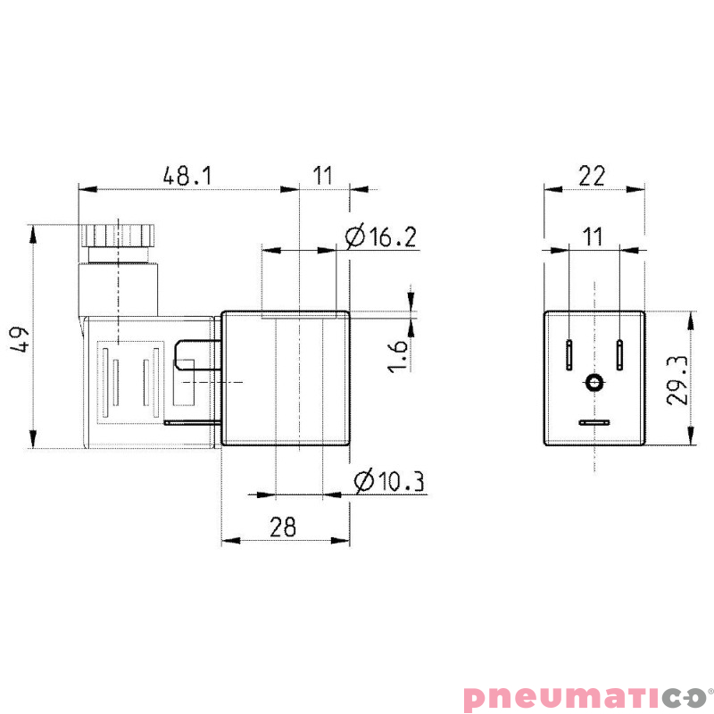 CAMOZZI B73 CEWKA 24VDC 10W