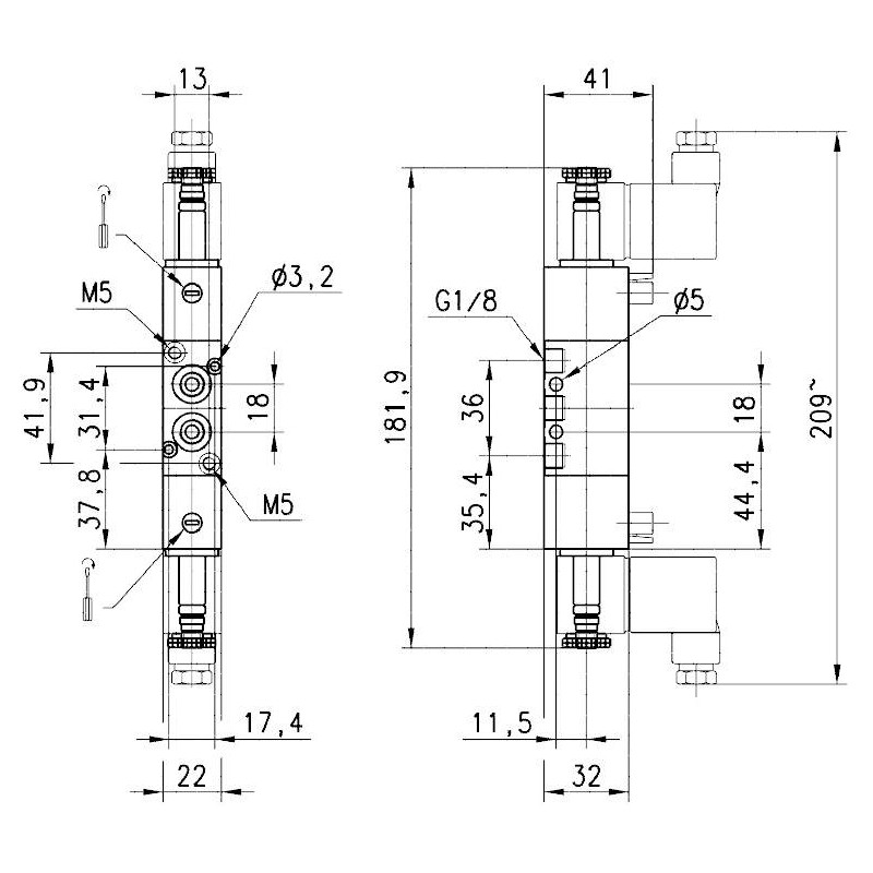 ELEKTROZAWÓR 3/2 NC 1/8" CAMOZZI 338D-015-02 ELEKTROZAWÓR 3/2 NC 1/8" CAMOZZI 338D-015-02