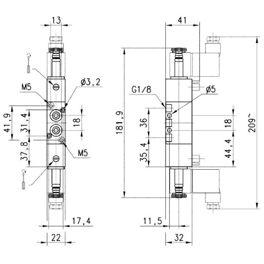 ELEKTROZAWÓR 3/2 NC 1/8" CAMOZZI 338D-015-02 ELEKTROZAWÓR 3/2 NC 1/8" CAMOZZI 338D-015-02