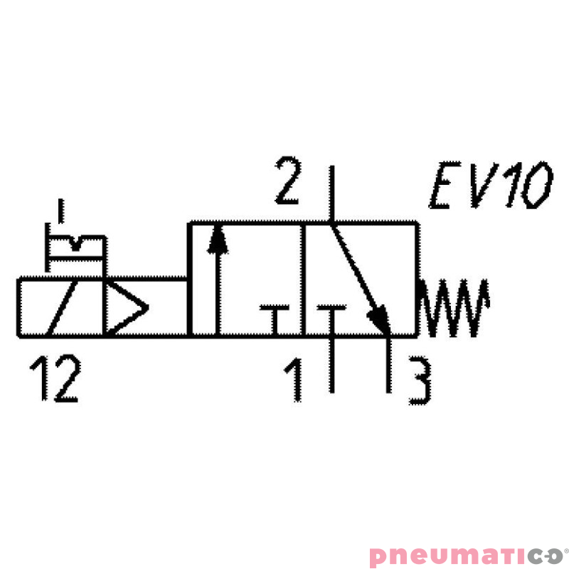 ELEKTROZAW&Oacute;R 3/2 NC 1/4" CAMOZZI 334-015-02