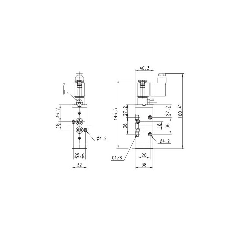 ELEKTROZAWÓR 5/2 1/8" CAMOZZI 458-016-22 ELEKTROZAWÓR 5/2 1/8" CAMOZZI 458-016-22