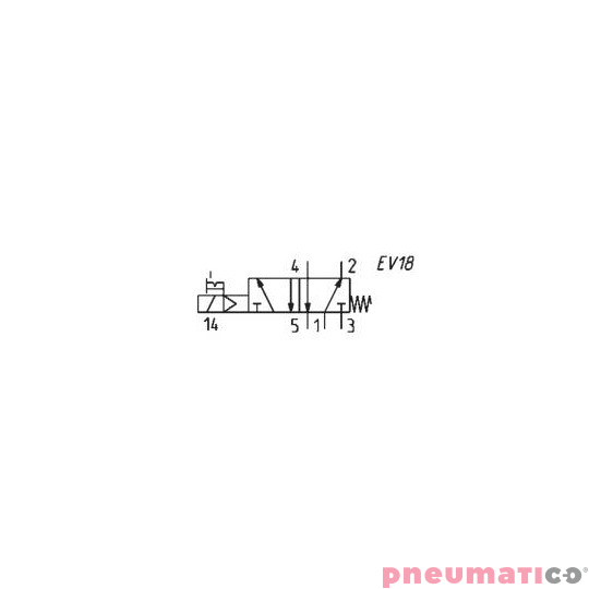 ELEKTROZAWÓR 5/2 1/4" CAMOZZI 454-015-22 ELEKTROZAWÓR 5/2 1/4" CAMOZZI 454-015-22