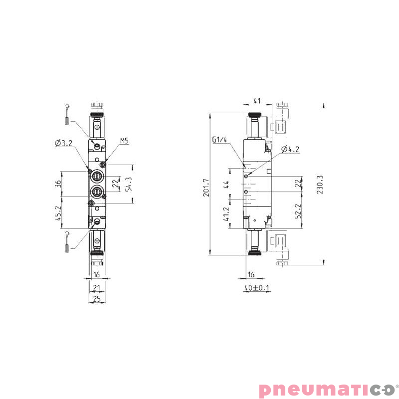 ELEKTROZAWÓR 5/2 1/4" CAMOZZI 354-011-02 ELEKTROZAWÓR 5/2 1/4" CAMOZZI 354-011-02