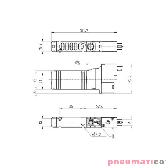 ELEKTROZAW&Oacute;R 5/2  CAMOZZI EN530-16-P13