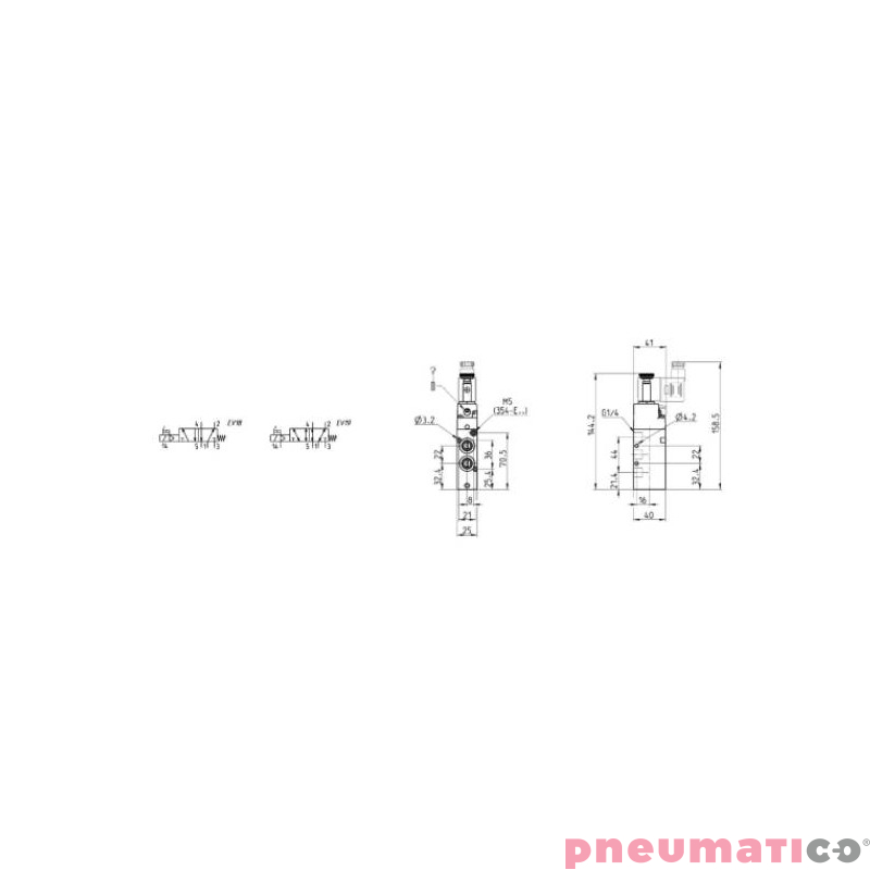 ELEKTROZAW&Oacute;R 5/2 1/4" CAMOZZI 354-E15-02