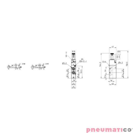 ELEKTROZAW&Oacute;R 5/2 1/4" CAMOZZI 354-E15-02
