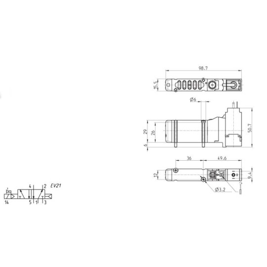 ELEKTROZAWÓR 5/2 CAMOZZI EN530-16-PN3 ELEKTROZAWÓR 5/2 CAMOZZI EN530-16-PN3