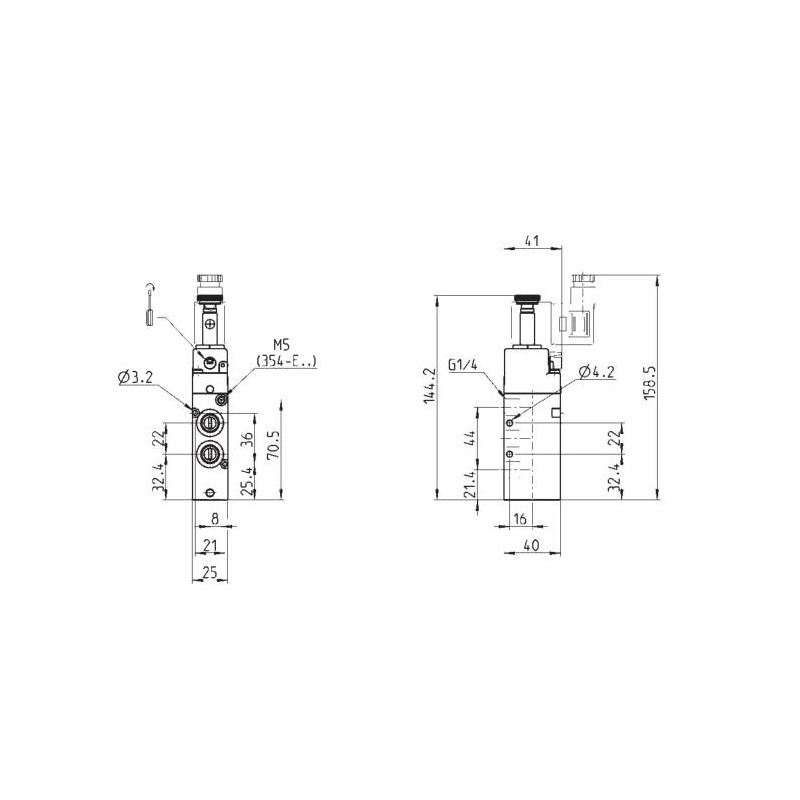 ELEKTROZAWÓR 5/2 1/4" CAMOZZI 354-015-02IL ELEKTROZAWÓR 5/2 1/4" CAMOZZI 354-015-02IL