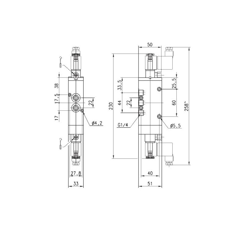 ELEKTROZAW&Oacute;R 5/3 1/4" CAMOZZI 464-011-22