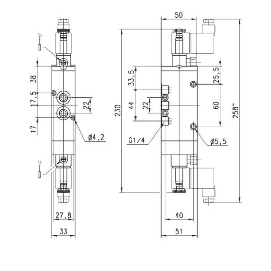 ELEKTROZAW&Oacute;R 5/3 1/4" CAMOZZI 464-011-22