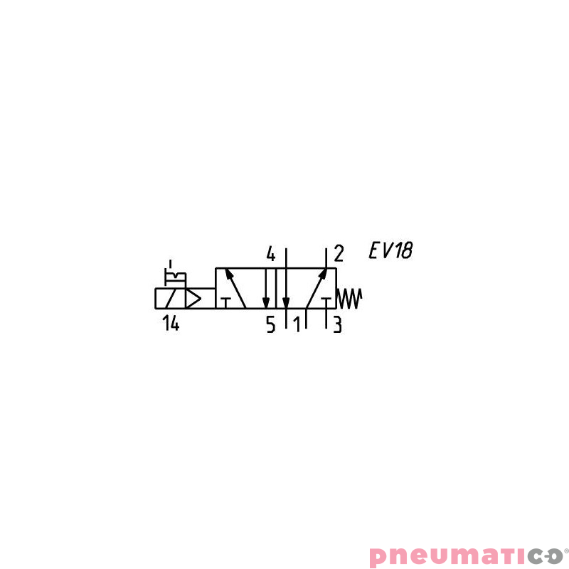 ELEKTROZAW&Oacute;R 5/2 1/4" CAMOZZI 454-016-22