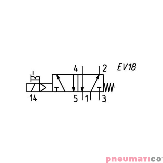 ELEKTROZAW&Oacute;R 5/2 1/4" CAMOZZI 454-016-22