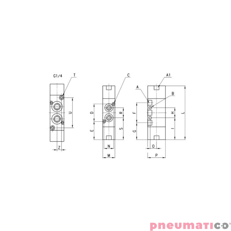 ELEKTROZAWÓR 3/2 1/4" CAMOZZI 344-035 ELEKTROZAWÓR 3/2 1/4" CAMOZZI 344-035