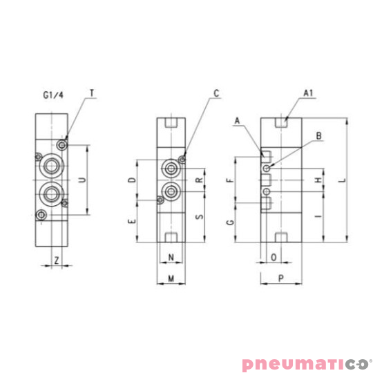 ELEKTROZAWÓR 3/2 1/4" CAMOZZI 344-035 ELEKTROZAWÓR 3/2 1/4" CAMOZZI 344-035