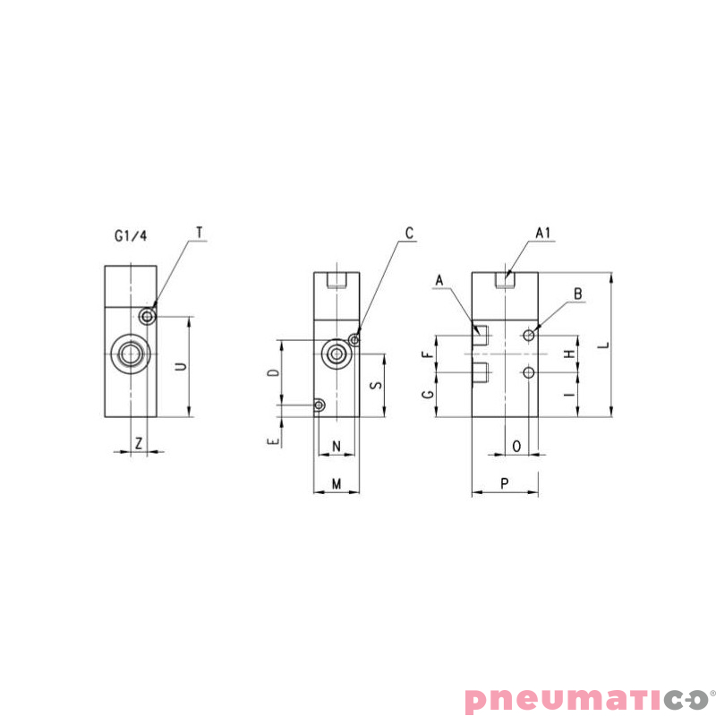 ELEKTROZAW&Oacute;R 3/2 1/4" CAMOZZI 334-035EX