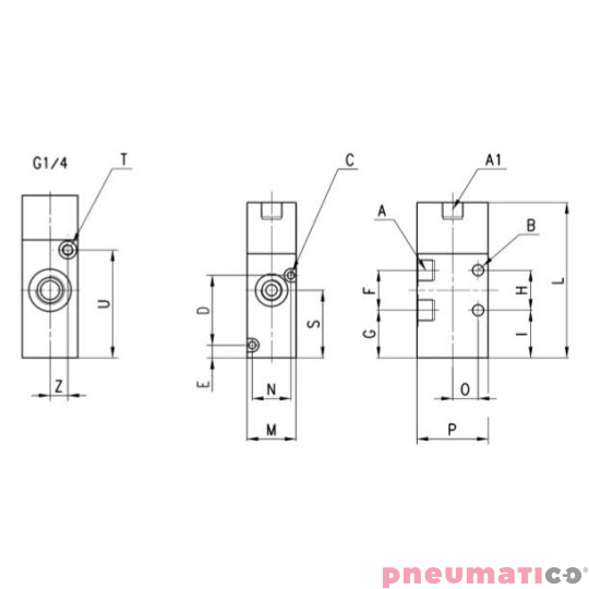 ELEKTROZAW&Oacute;R 3/2 1/4" CAMOZZI 334-035EX