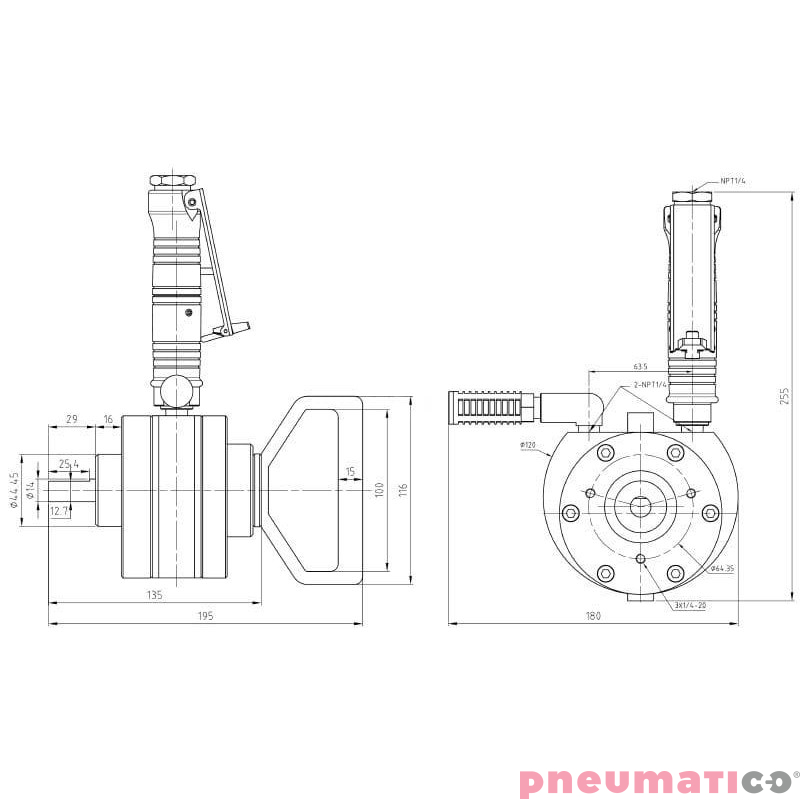 Mieszadło pneumatyczne do kontaktu z żywością 2AM-V-S-14 Mieszadło pneumatyczne do kontaktu z żywością 2AM-V-S-14