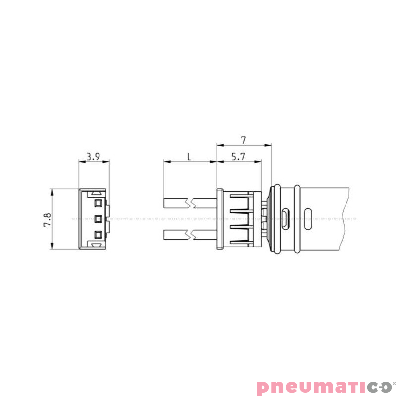 Wtyczka 600mm K8 CAMOZZI 120-806 Wtyczka 600mm K8 CAMOZZI 120-806
