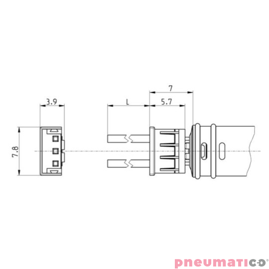 Wtyczka 600mm K8 CAMOZZI 120-806 Wtyczka 600mm K8 CAMOZZI 120-806