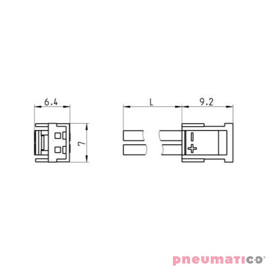 Wtyczka 3,0m dla serii Y CAMOZZI 121-830 Wtyczka 3,0m dla serii Y CAMOZZI 121-830