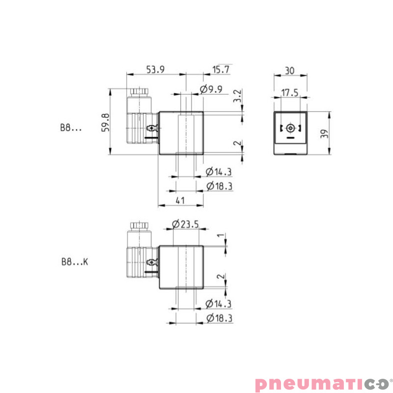 CEWKA CAMOZZI B8BK 24VAC 50Hz 15VA dla NO