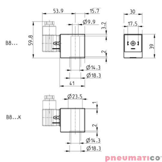 CEWKA CAMOZZI B8BK 24VAC 50Hz 15VA dla NO