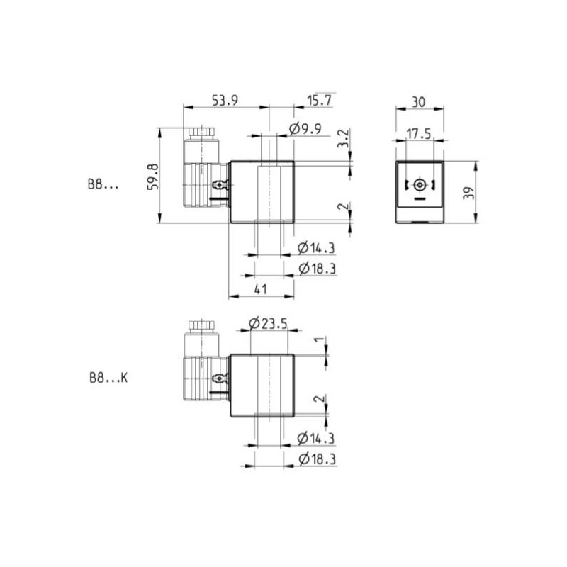 CEWKA CAMOZZI B8EK 220/230V AC 50Hz 15VA dla NO CEWKA CAMOZZI B8EK 220/230V AC 50Hz 15VA dla NO