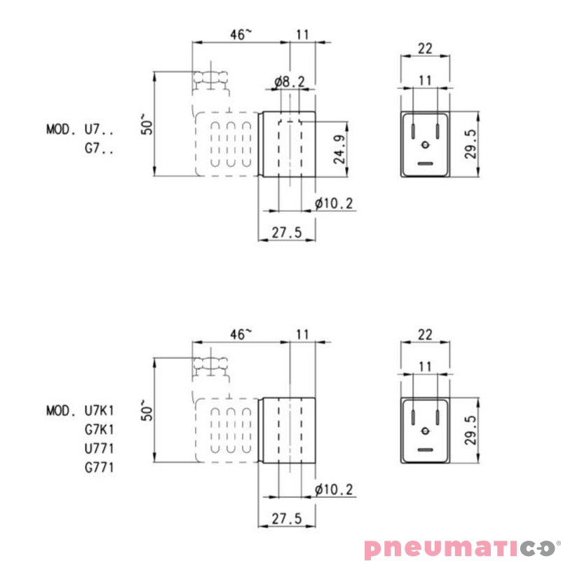 CEWKA CAMOZZI U771 24 V DC 3.1 W