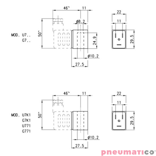 CEWKA CAMOZZI U771 24 V DC 3.1 W