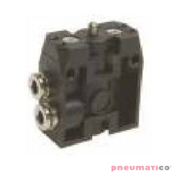 Zaw&oacute;r ręczny ze sprężyną, przyłącze boczne 2/2 NZ PNEUMAX