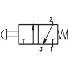 Zaw&oacute;r ręczny przycisk - sprężyna 3/2 NC PNEUMAX