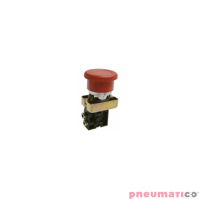 Zawór ręczny - przycisk awaryjny dwupozycyjny 3/2 NC PNEUMAX Zawór ręczny - przycisk awaryjny dwupozycyjny 3/2 NC PNEUMAX