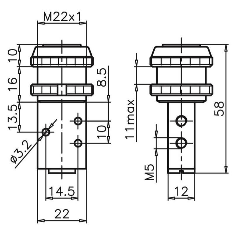 Zaw&oacute;r ręczny - przycisk sprężyna 3/2 PNEUMAX